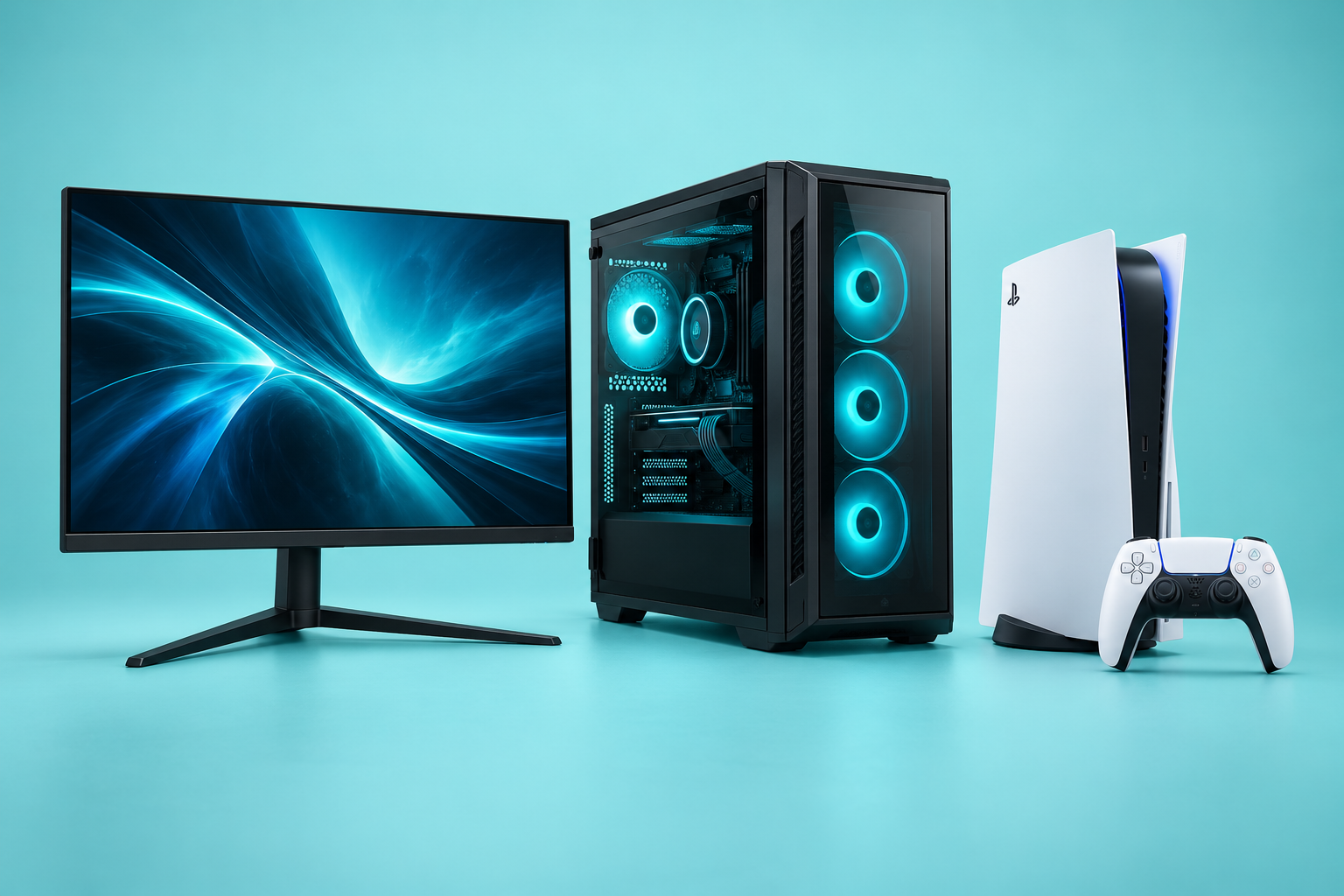 Herný monitor, herný PC a PlayStation 5
